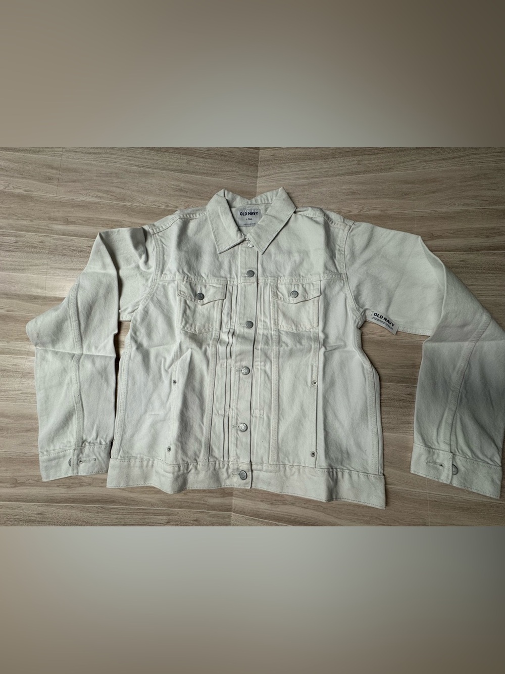Old Navy Ivory/Off-White Denim Jacket